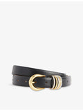 Hollyhock mixed metal calf leather belt, imported from the UK