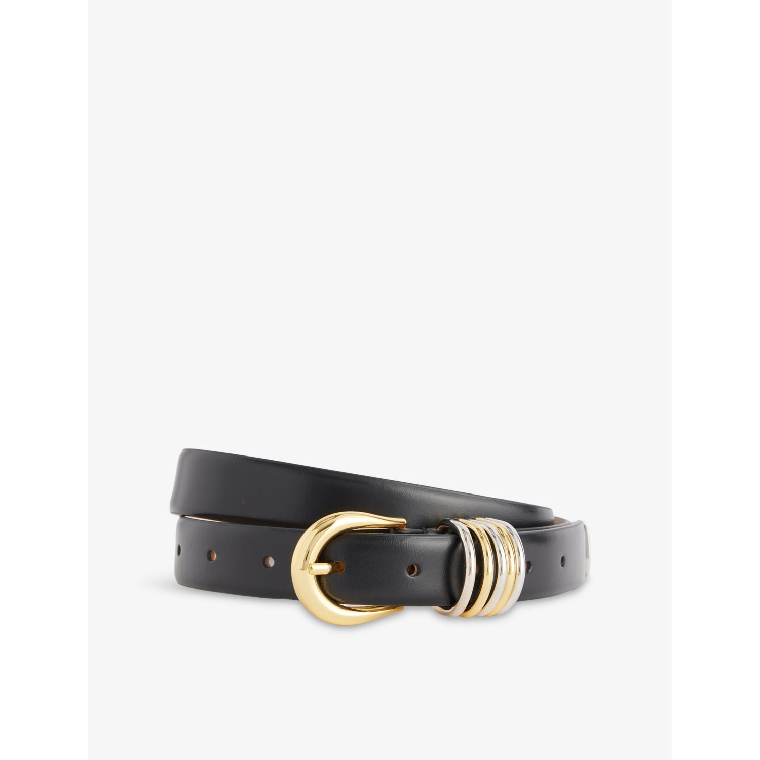 Hollyhock mixed metal calf leather belt, imported from the UK