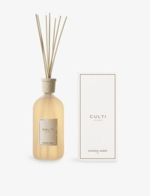 Culti amber scented reed diffuser set 1000ml, imported from the UK