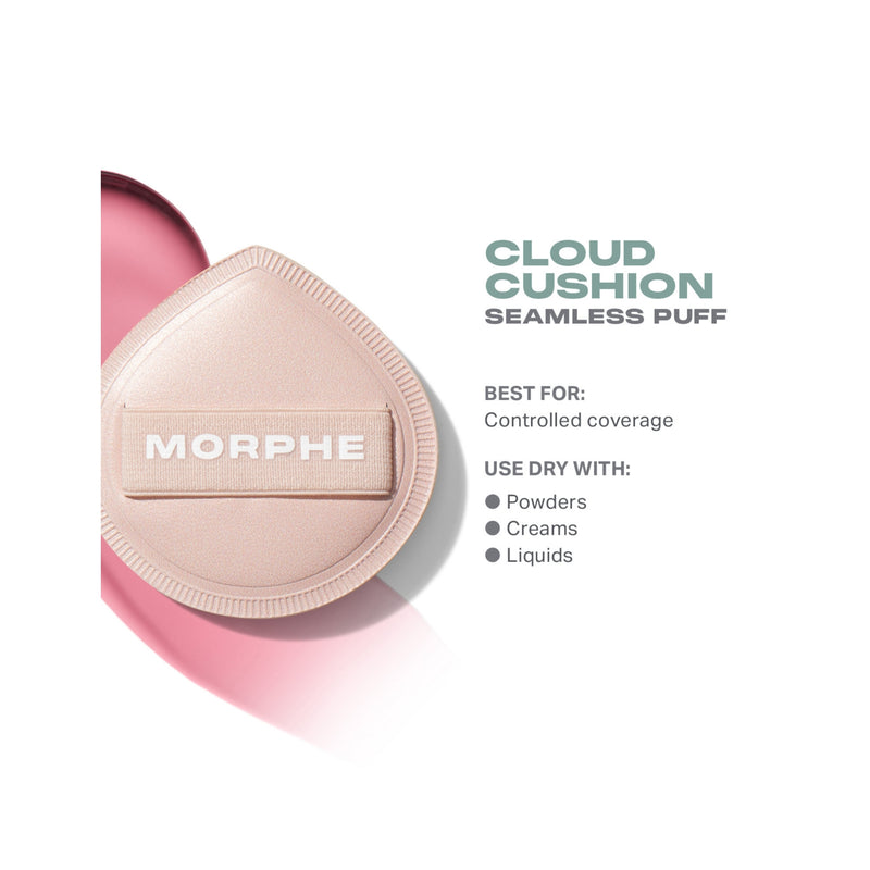 Morphe Cloud Cushion Seamless Puff makeup sponge, imported from the UK