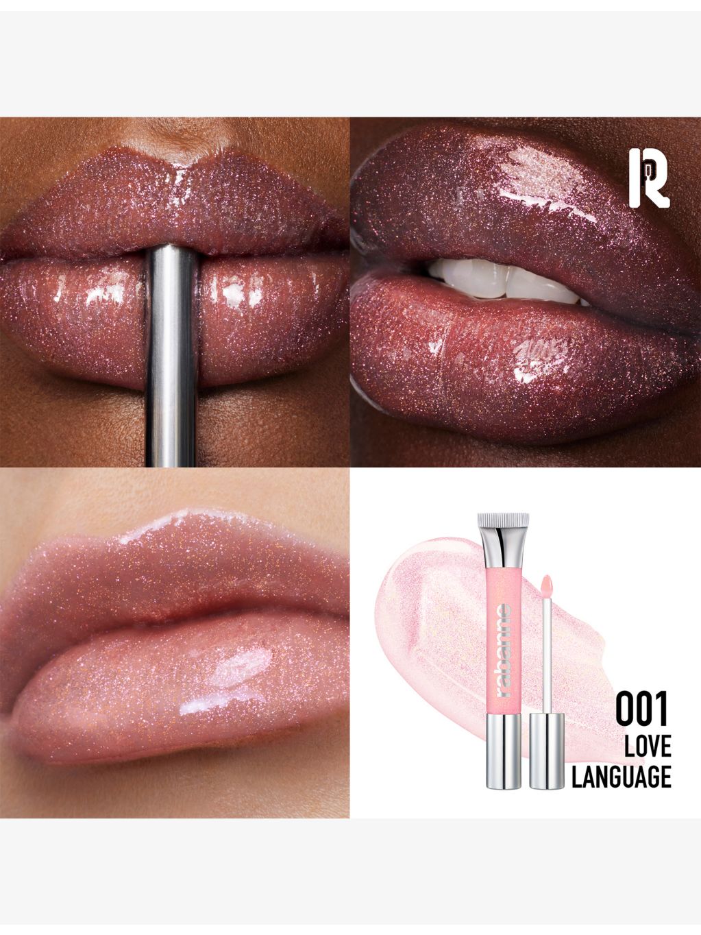 Rabanne Glowies lip gloss 8.5ml tube - British product