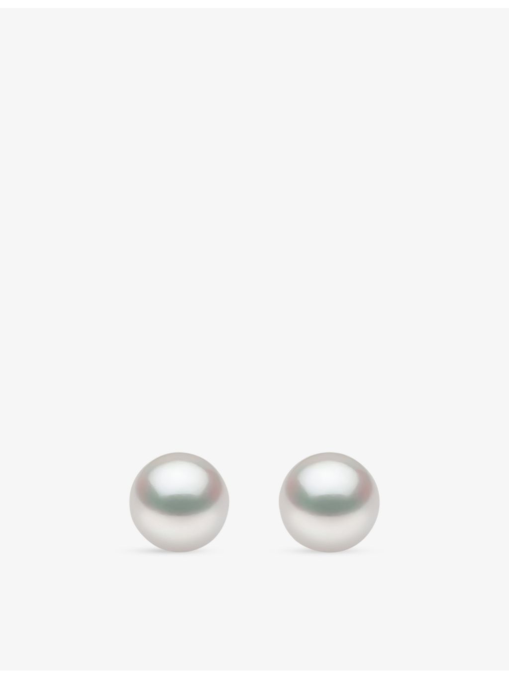 Yoko London 18ct white gold pearl stud earrings 10-11mm - British product