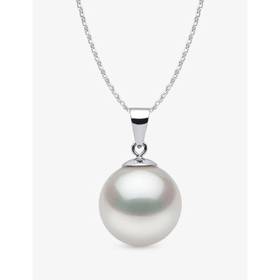 selfridges Yoko London Round 18ct White-Gold And Pearl Pendant Necklace- Buy online at McGrocer