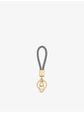 Bvlgari yellow gold-plated leather keyring 17cm - British product