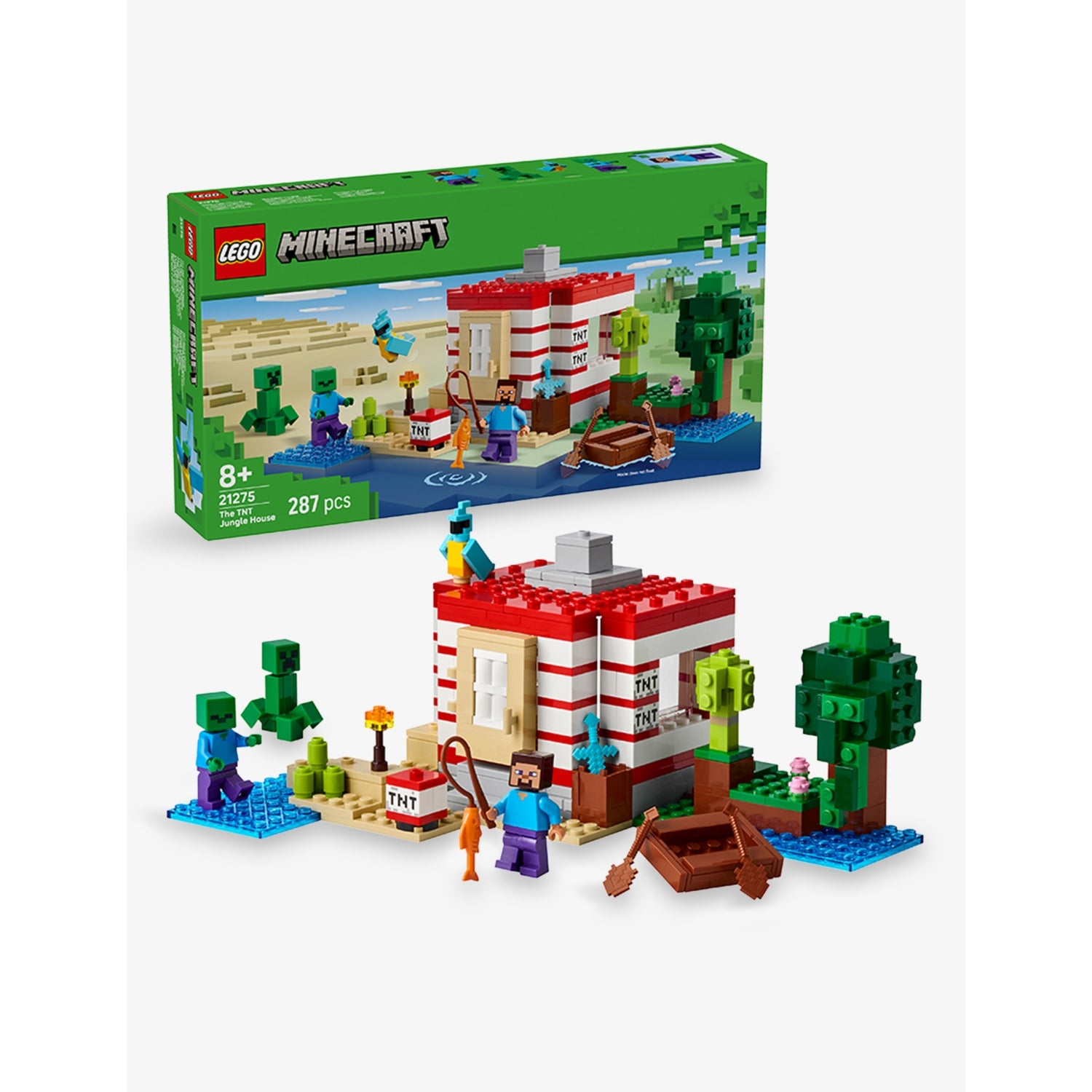 LEGO Minecraft playset TNT Jungle House 287 pieces, UK version