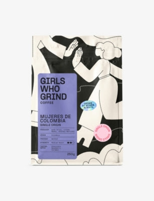 Girls Who Grind Mujeres De Colombia whole bean coffee 250g, UK version