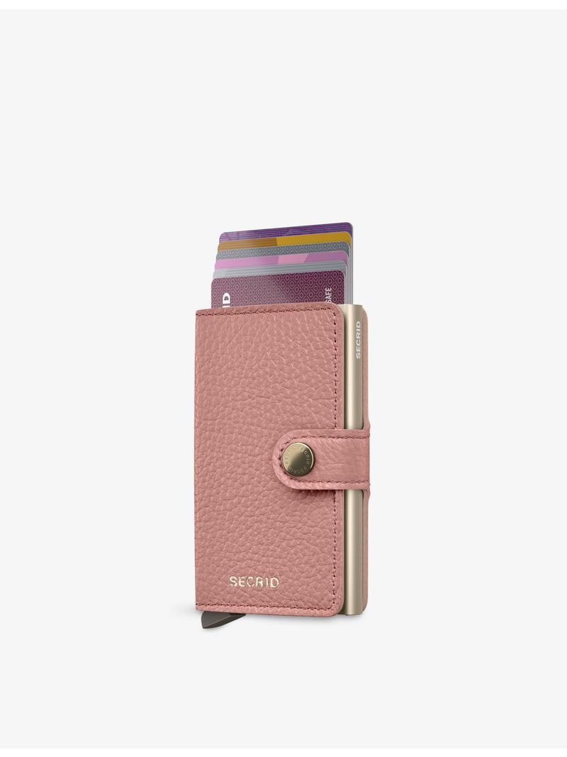 Secrid Miniwallet pebbled leather wallet with aluminium lining (British brand)