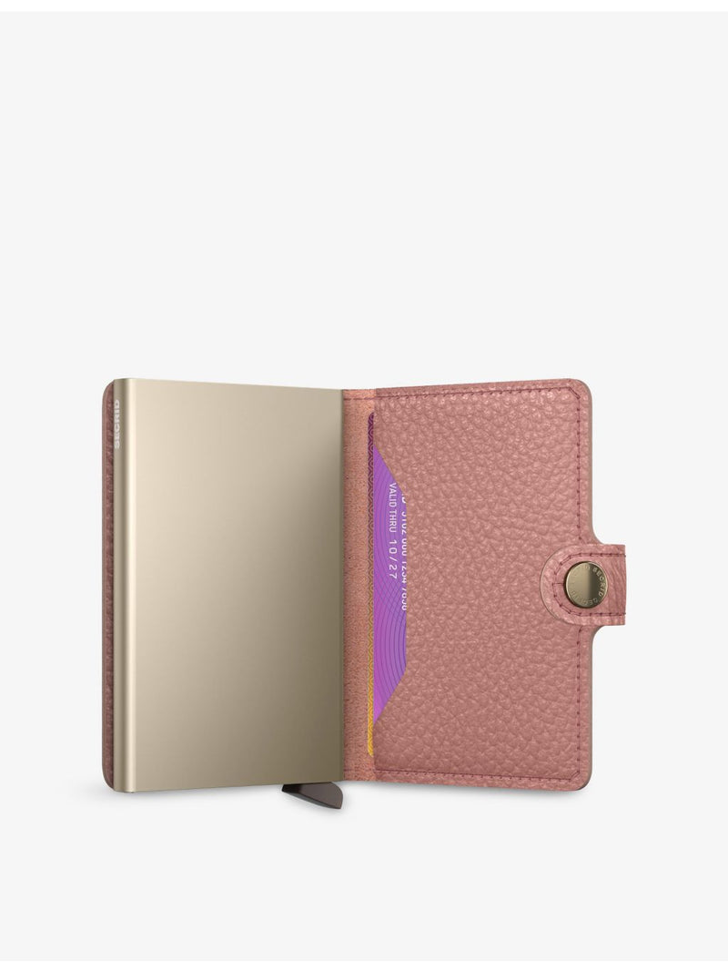 Secrid Miniwallet pebbled leather wallet with aluminium lining (British brand)