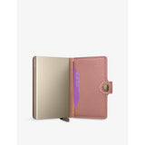 Secrid Miniwallet pebbled leather wallet with aluminium lining (British brand)