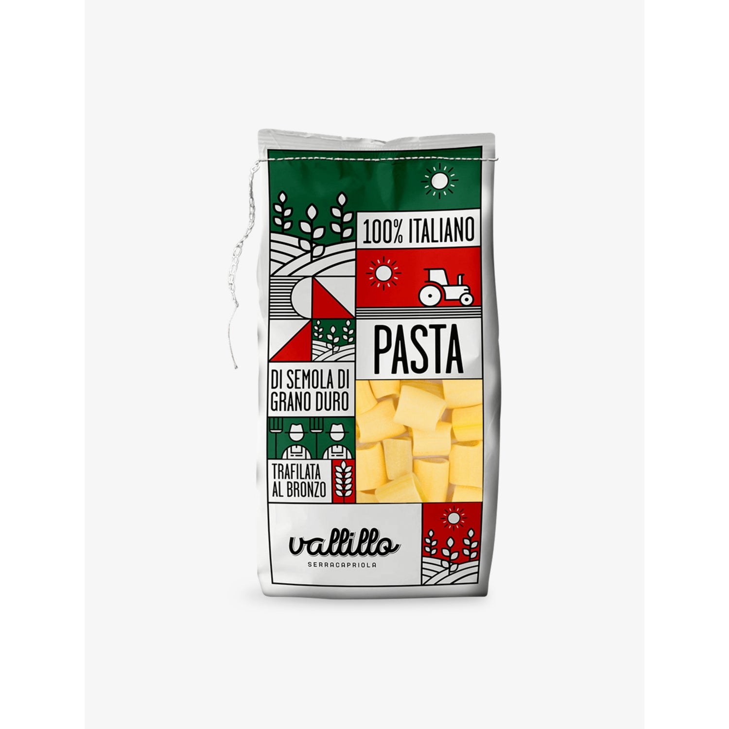 Vallillo Mezzi Paccheri durum wheat pasta 500g, UK version