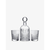 Waterford Irish Lace crystal decanter and tumbler set (British brand)