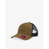 HUGO cotton-twill mesh trucker hat, imported from the UK