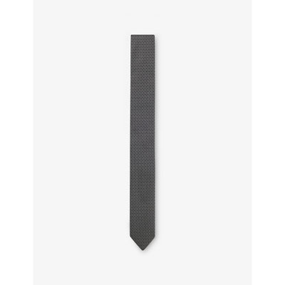 selfridges HUGO Jacquard-Pattern Silk Tie 148cm- Buy online at McGrocer