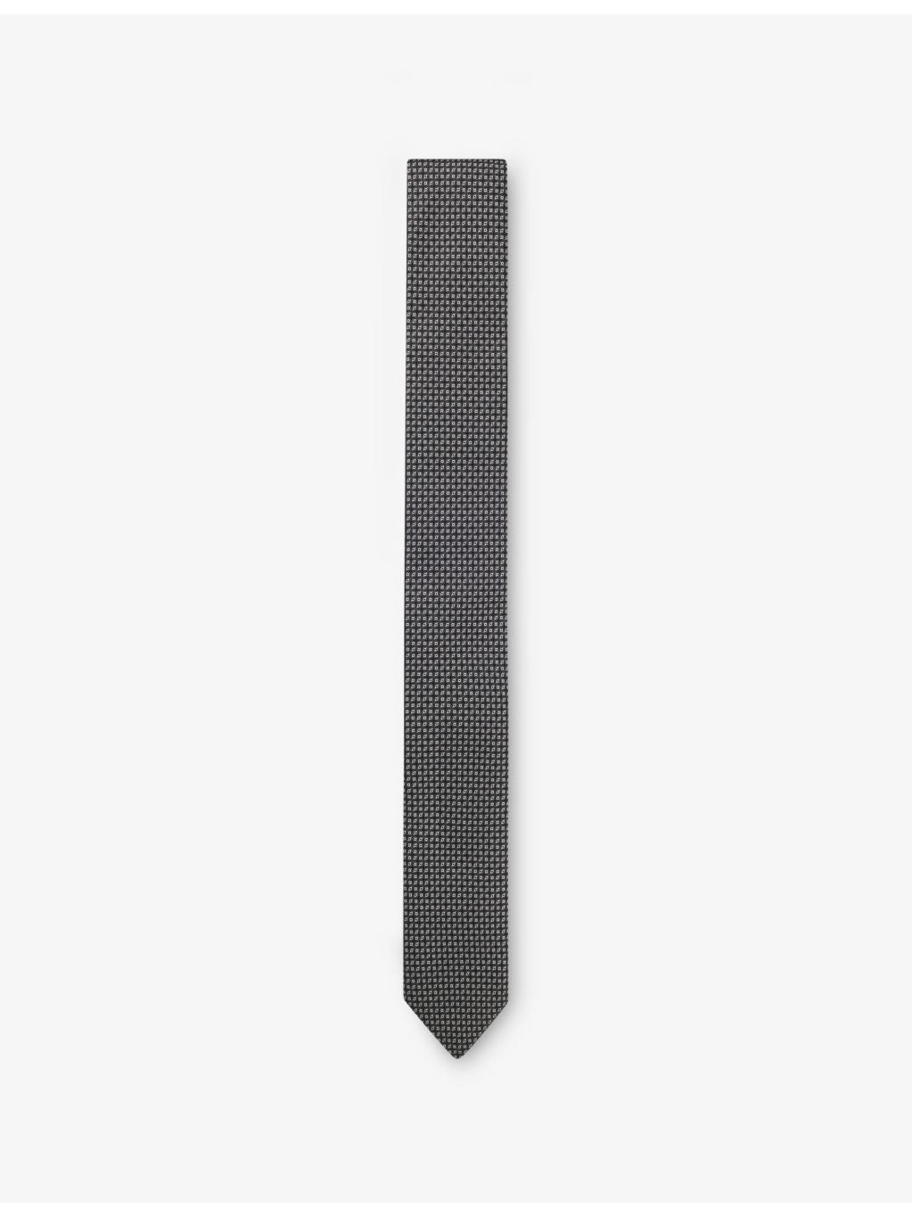 HUGO jacquard-pattern silk tie 148cm (British brand)