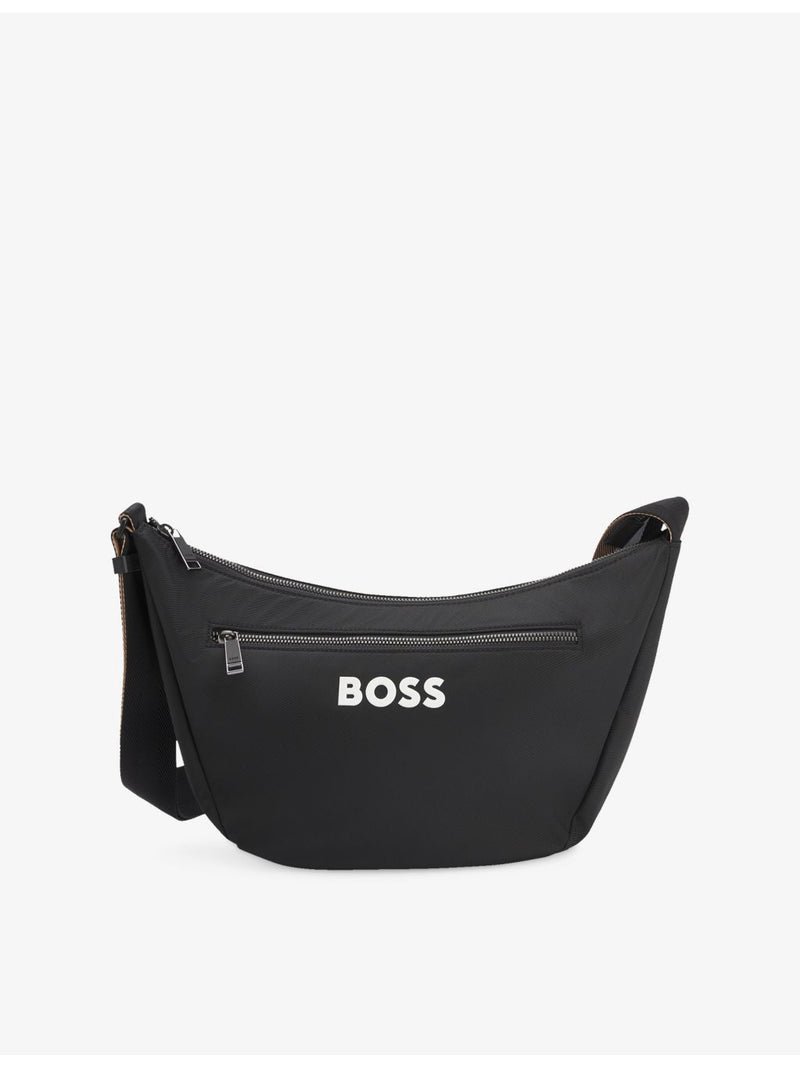 BOSS woven cross body bag with logo print - British product