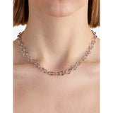 Astrid and Miyu Molten Link rhodium-plated chain necklace, 45cm (British brand)