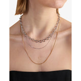 Astrid and Miyu Molten Link rhodium-plated chain necklace, 45cm (British brand)