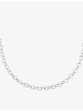 Astrid and Miyu Molten Link rhodium-plated chain necklace, 45cm (British brand)
