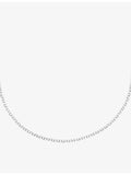 Astrid & Miyu rhodium-plated brass rolo chain necklace 45cm, UK version