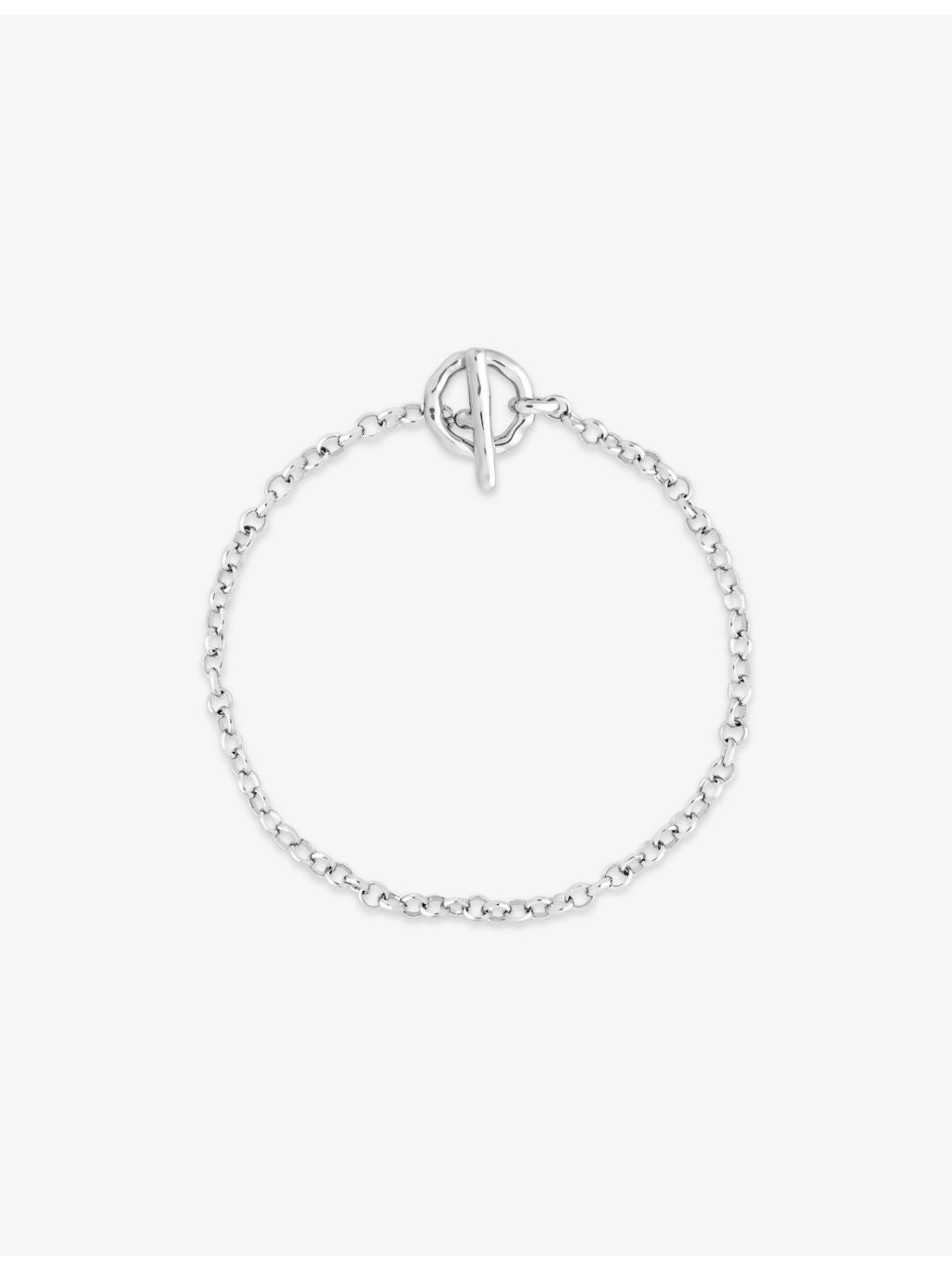 Astrid and Miyu Rolo T-Bar bracelet rhodium-plated brass, UK version