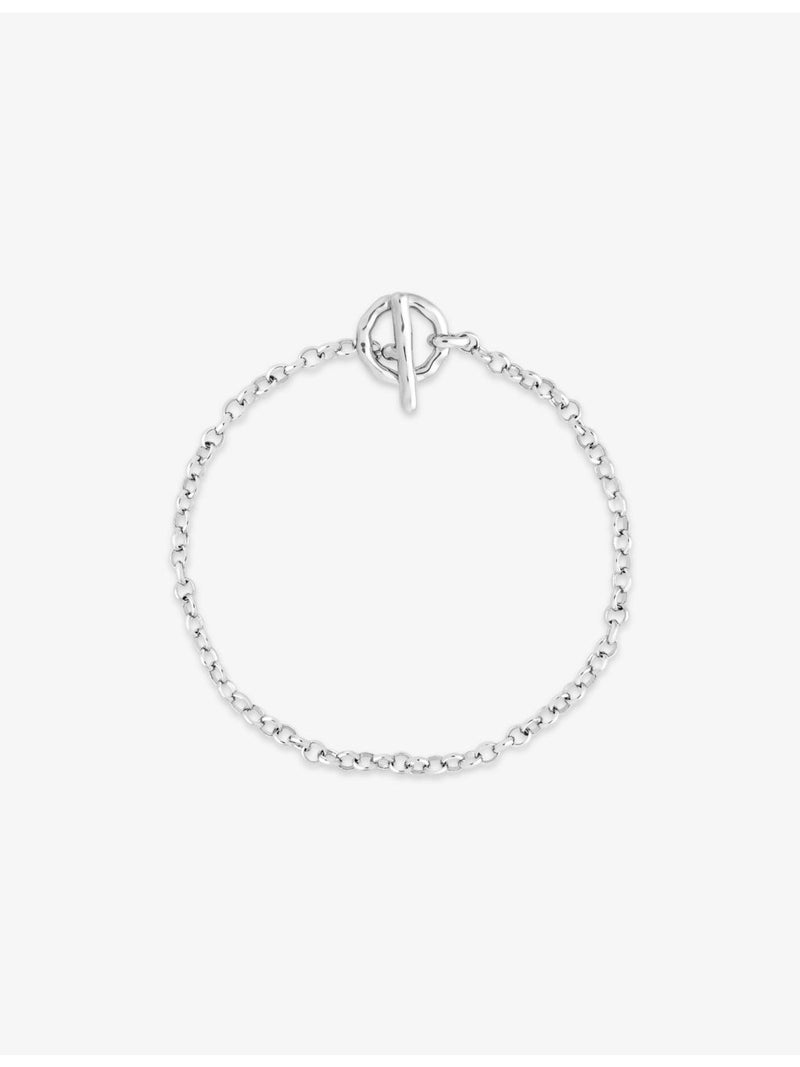 Astrid and Miyu Rolo T-Bar bracelet rhodium-plated brass, UK version