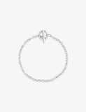 Astrid and Miyu Rolo T-Bar Rhodium-Plated Brass Chain Bracelet
