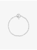 Astrid and Miyu Rolo T-Bar bracelet rhodium-plated brass, UK version