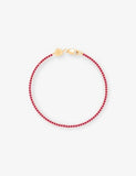 Astrid & Miyu Tennis Chain 18ct Yellow Gold-Plated Brass Bracelet 16.5cm-19.5cm