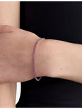 Astrid and Miyu tennis bracelet in pink cubic zirconia (British brand)