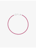 Astrid and Miyu tennis bracelet in pink cubic zirconia (British brand)