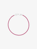 Astrid and Miyu Tennis Chain Rhodium-Plated Brass and Cubic Zirconia Bracelet 16.5cm