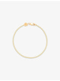 Astrid and Miyu gold-plated tennis bracelet 16.5cm, green cubic zirconia - British product