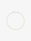 Astrid and Miyu Rhodium-Plated Brass Green Cubic Zirconia Tennis Chain Bracelet, 16.5cm