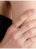 Astrid and Miyu yellow gold-plated sterling silver cubic zirconia ring, UK version
