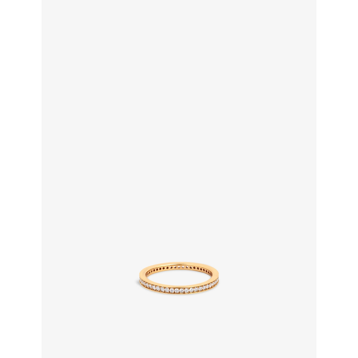 Stacking 18ct Yellow Gold-Plated Sterling-Silver And Cubic Zirconia Ring - L