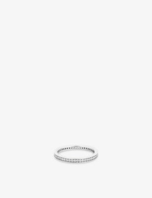 Astrid and Miyu Rhodium-Plated Sterling Silver and Cubic Zirconia Stacking Ring
