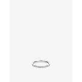 Stacking Rhodium-Plated Sterling-Silver And Cubic Zirconia Ring - L