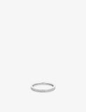 Astrid and Miyu Rhodium-Plated Sterling Silver and Cubic Zirconia Stacking Ring