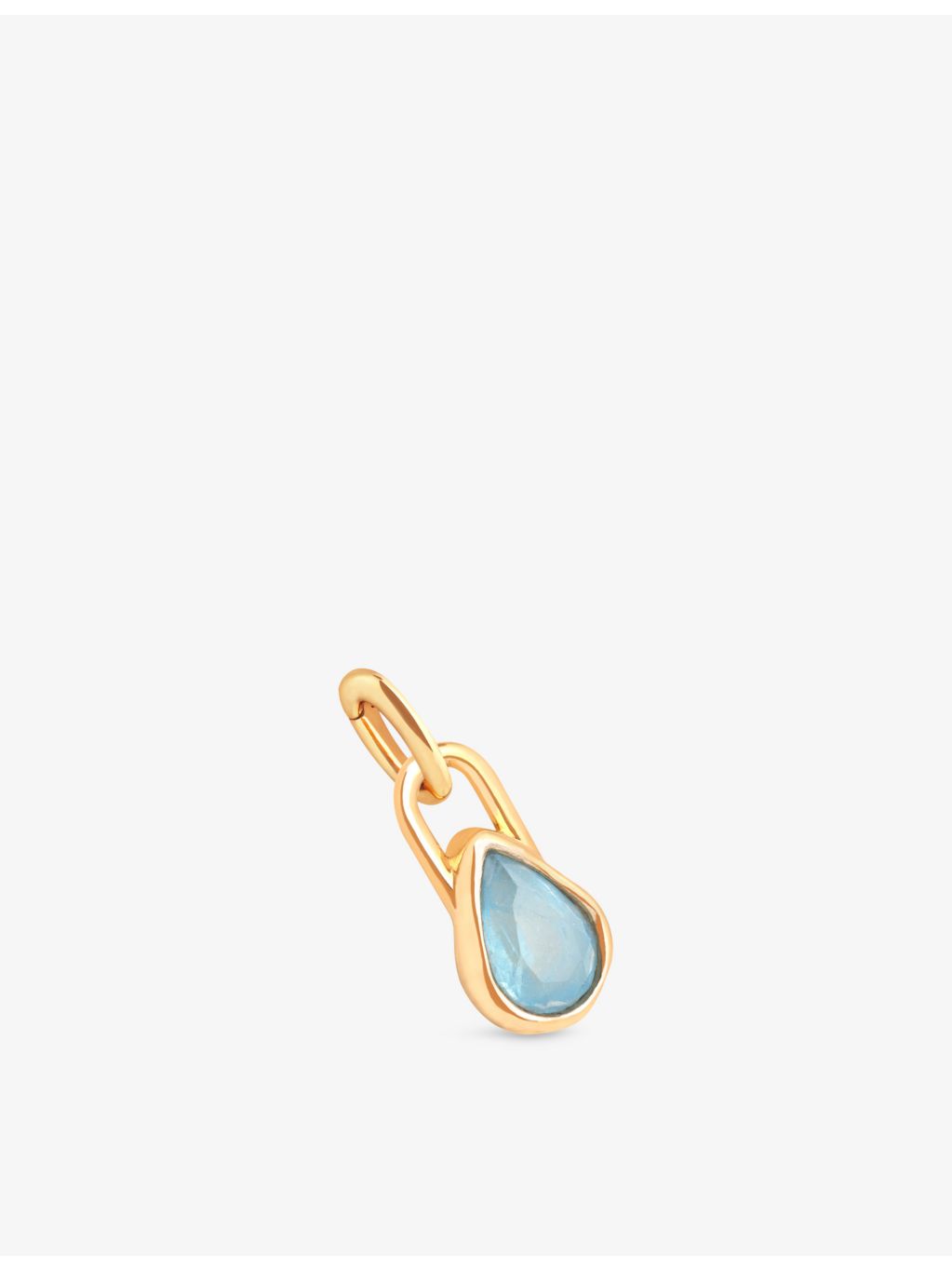 Astrid & Miyu March birthstone charm aquamarine 9.1mm, imported from the UK