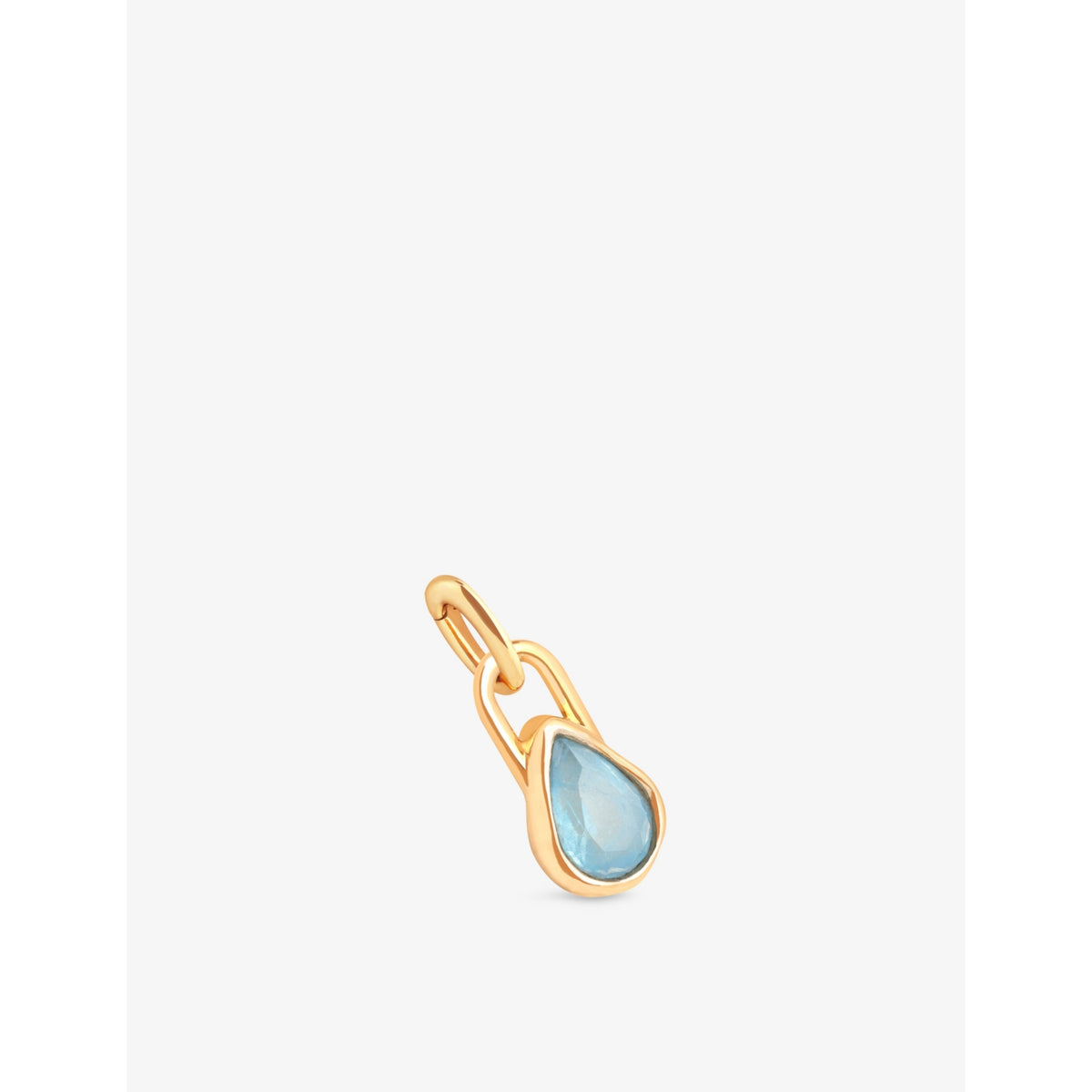 Astrid & Miyu March birthstone charm aquamarine 9.1mm, imported from the UK
