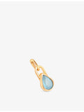Astrid & Miyu March birthstone charm aquamarine 9.1mm, imported from the UK