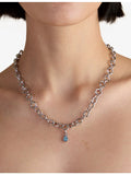 Astrid & Miyu March aquamarine birthstone charm 9.1mm, UK version