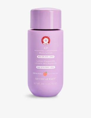 First Aid Beauty peach smoothing lotion 200ml, imported from the UK