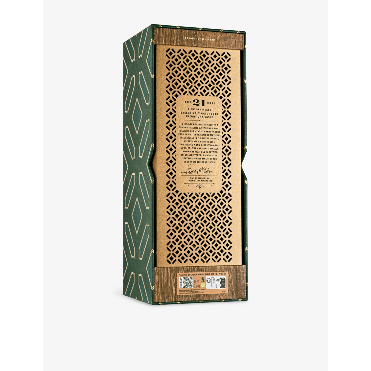 Tamdhu Speyside 21-year-old single malt Scotch whisky 700ml - British product