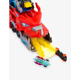 Hot Wheels dragon transporter playset with two cars, imported from the UK