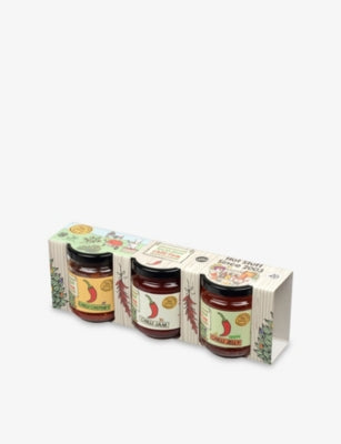 South Devon Chilli Farm chilli preserve gift set, imported from the UK