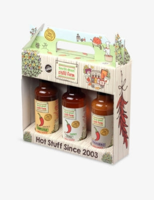 selfridges South Devon Chilli Farm Chilli Sauce Gift Set Pack of Three- Buy online at McGrocer