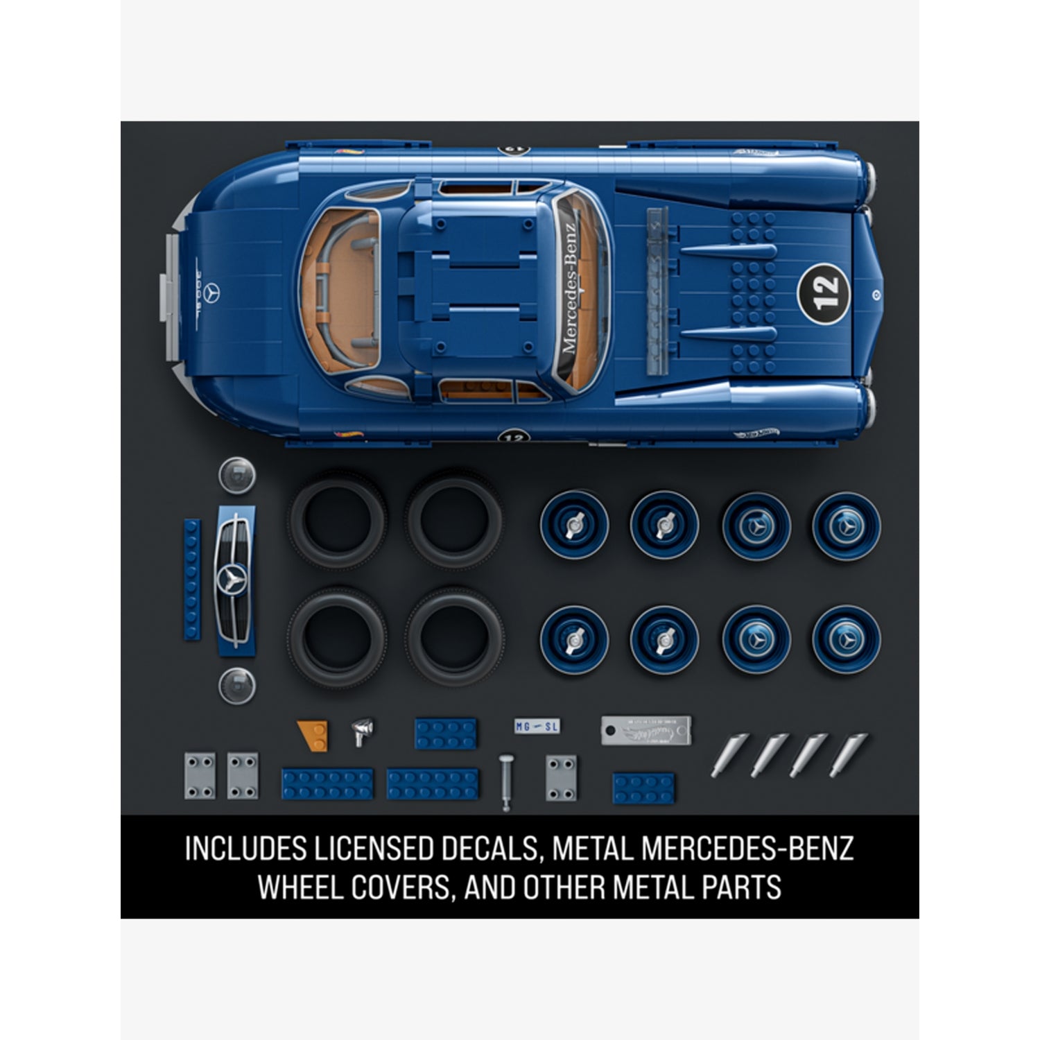Mattel Hot Wheels Mercedes 300 SL building kit 1600 pieces - British product