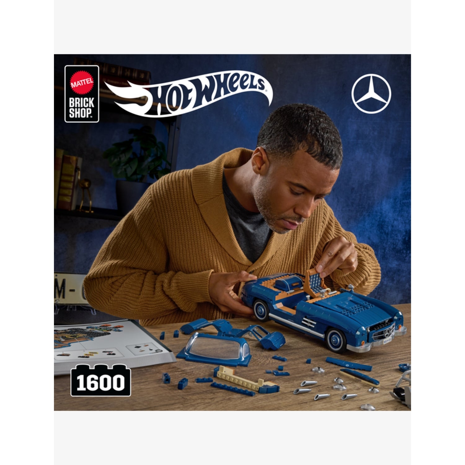 Mattel Hot Wheels Mercedes 300 SL building kit 1600 pieces - British product