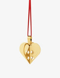 Georg Jensen palladium plated brass heart ornament 6.3cm - British product